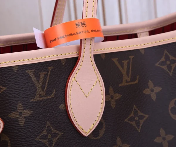 louis vuitton damier ebene neverfull mm tote bag