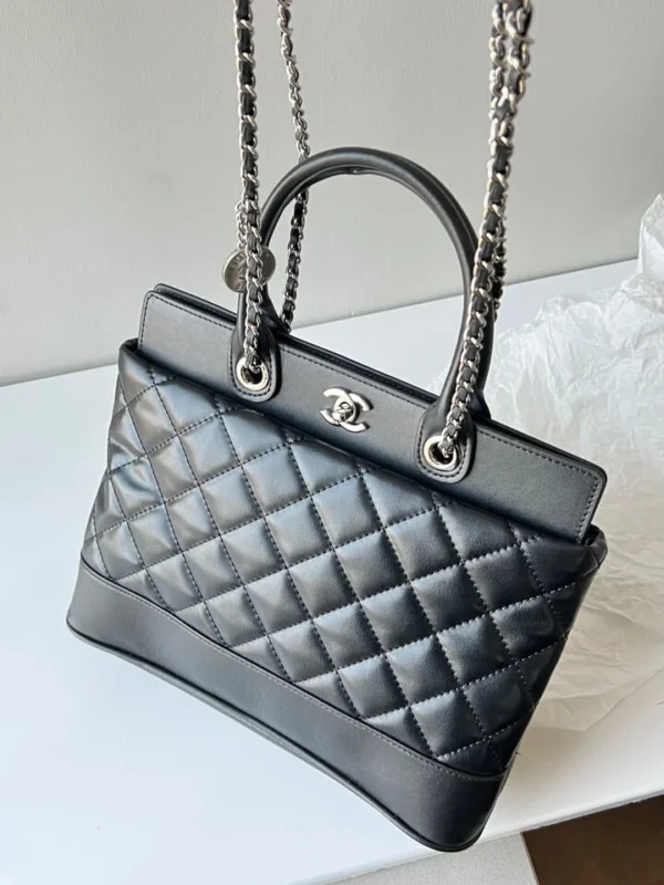 Chanel Caviar Quilted Bi Coco Large Shopper Tote 4