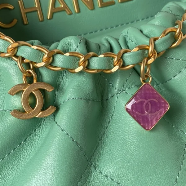 Chanel Colored Gemstone Chain Bucket Bag 3