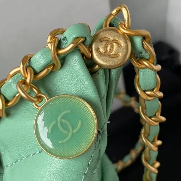 Chanel Colored Gemstone Chain Bucket Bag 4