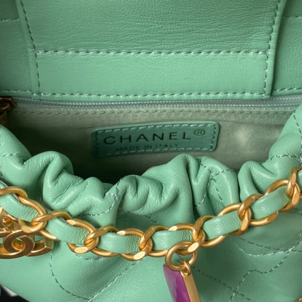 Chanel Colored Gemstone Chain Bucket Bag 6