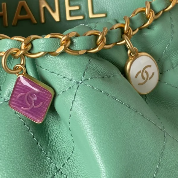 Chanel Colored Gemstone Chain Bucket Bag 8