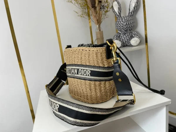 Dior Wicker Bucket Bag 4