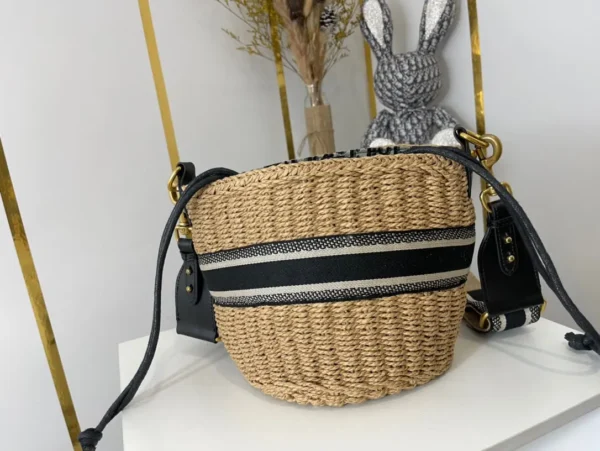 Dior Wicker Bucket Bag 5