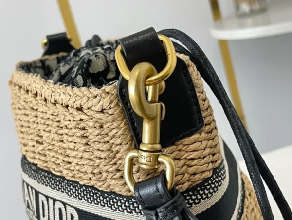 Dior Wicker Bucket Bag 7