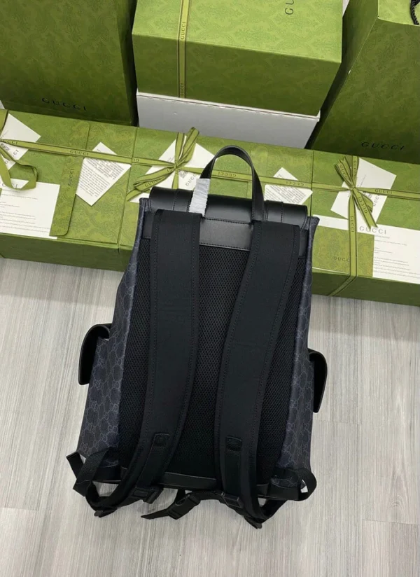 Gucci GG Supreme Black Backpack 4